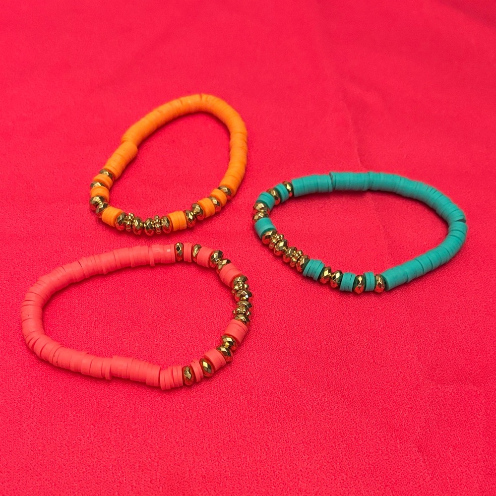 3/$15 - Colorful Beaded Bracelet Set